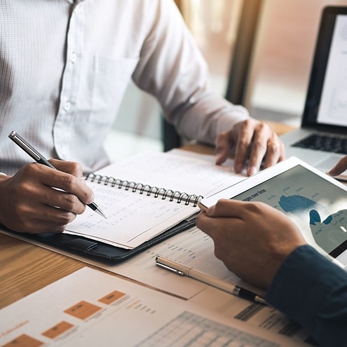 two people at a desk